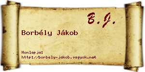 Borbély Jákob névjegykártya